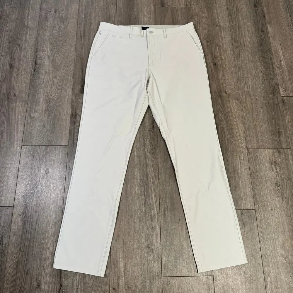 J.Crew Performance 1040 Athletic Tapered-Fit Tech Chino Pants 36x34 Ashen Taupe